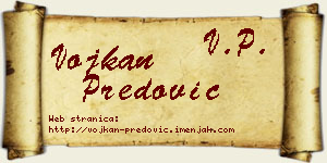 Vojkan Predović vizit kartica
